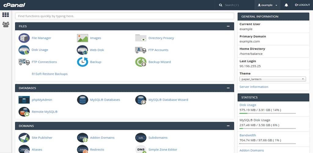 jenis jenis control panel hosting