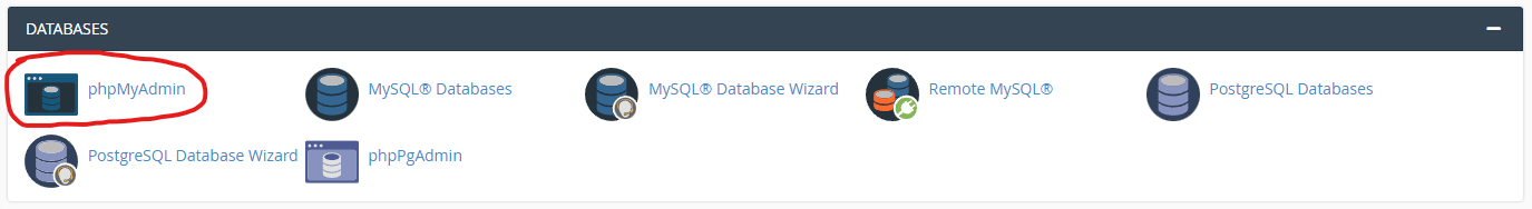 php myadmin