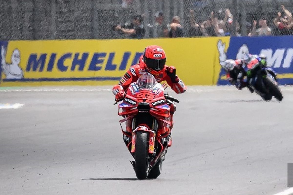 Hasil Sprint Race MotoGP Perancis 2025: Marc Marquez Menang