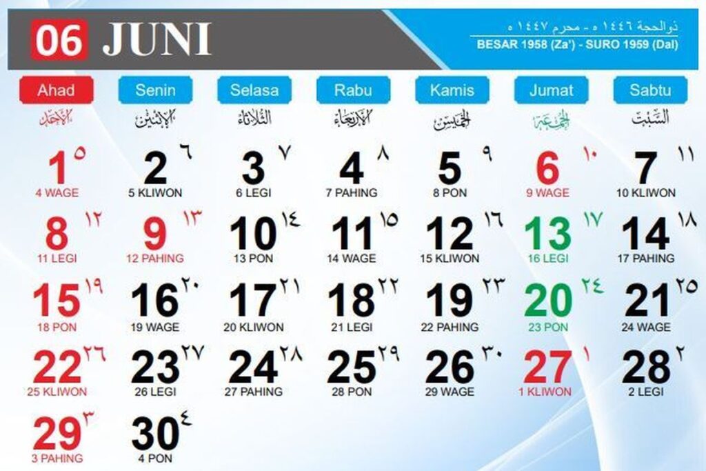 Hari Ini Malam Jumat Apa? Cek Kalender Jawa Besok 13 Juni 2025 dan Wetonnya