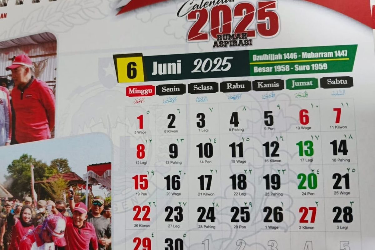 1 Muharram 1447 H: 27 Juni 2025 Bertepatan dengan Jumat Kliwon dalam Kalender Jawa