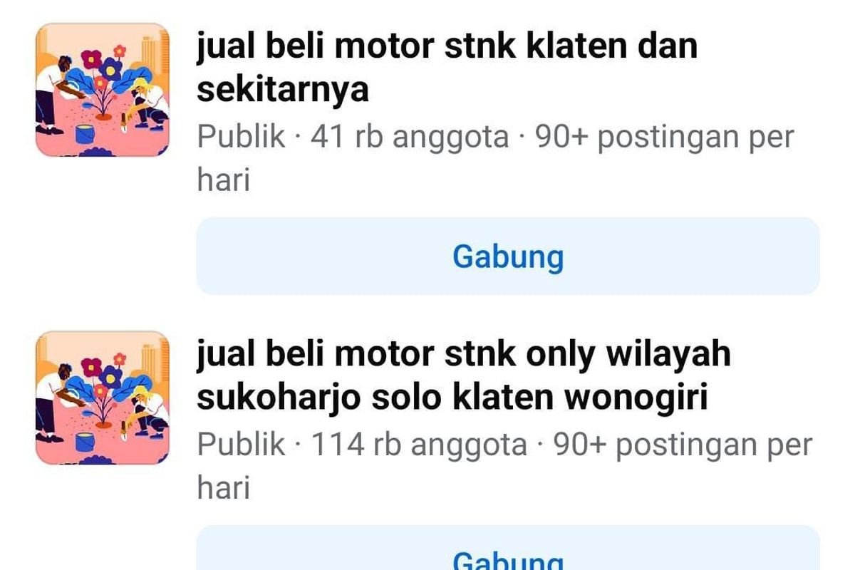 Modus Jual Beli Motor Bekas STNK Only di Facebook