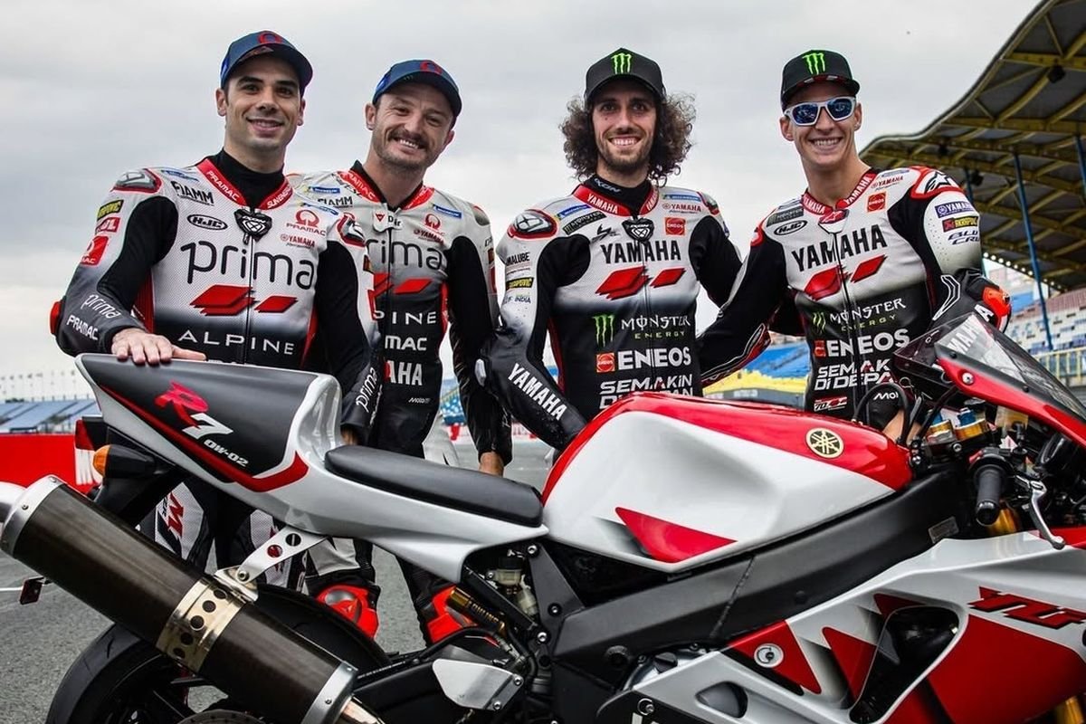 Tampilan Livery Spesial Ulang Tahun ke-70 Yamaha di MotoGP Belanda